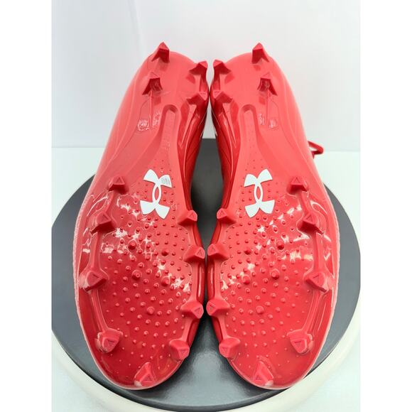 Under Armour UA Highlight 2 MC Mens Size 12.5 Red Knit Football Cleats Shoes - Picture 9 of 10